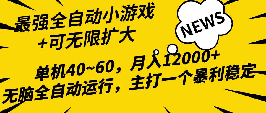 2024最新全网独家小游戏全自动，单机40~60,稳定躺赚，小白都能月入过万风钥吧-网创项目资源站-副业项目-创业项目-搞钱项目风钥吧