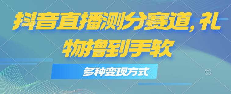 抖音直播测分赛道，多种变现方式，轻松日入1000+风钥吧-网创项目资源站-副业项目-创业项目-搞钱项目风钥吧