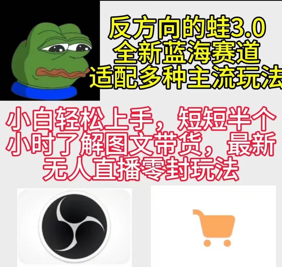 反方向的蛙3.0，图文最新玩法，变现多元化，新蓝海项目，小白轻松上手风钥吧-网创项目资源站-副业项目-创业项目-搞钱项目风钥吧