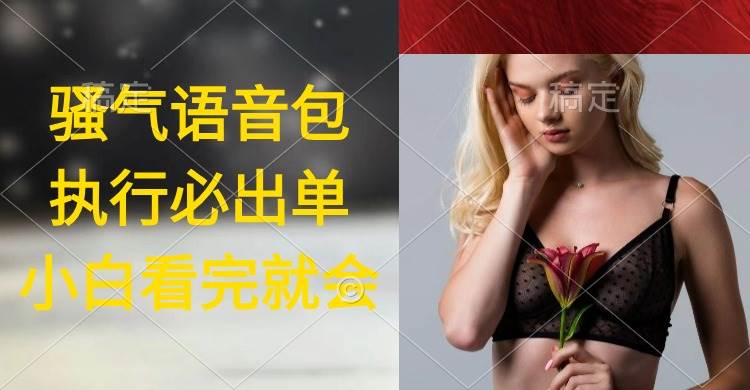 执行就出单，日入2000+，超火骚气语音包，小白看完课程就能马上实操风钥吧-网创项目资源站-副业项目-创业项目-搞钱项目风钥吧