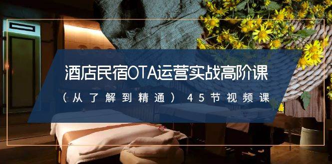 酒店民宿-OTA运营实战高阶课（从了解到精通）45节视频课风钥吧-网创项目资源站-副业项目-创业项目-搞钱项目风钥吧
