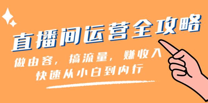 直播间-运营全攻略：做由容，搞流量，赚收入一快速从小白到内行（46节课）风钥吧-网创项目资源站-副业项目-创业项目-搞钱项目风钥吧