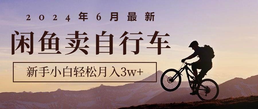 2024年6月最新闲鱼卖自行车，新手小白轻松月入3w+项目风钥吧-网创项目资源站-副业项目-创业项目-搞钱项目风钥吧