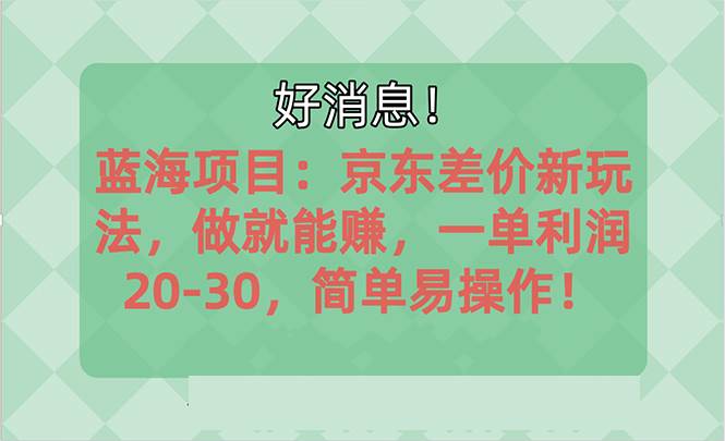 越早知道越能赚到钱的蓝海项目：京东大平台操作，一单利润20-30，简单…风钥吧-网创项目资源站-副业项目-创业项目-搞钱项目风钥吧