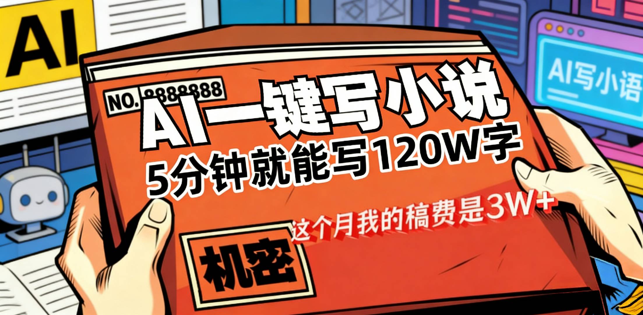 这个月我的稿费又是3W+，用AI写小说真的是太牛了，5分钟就能120W字风钥吧-网创项目资源站-副业项目-创业项目-搞钱项目风钥吧