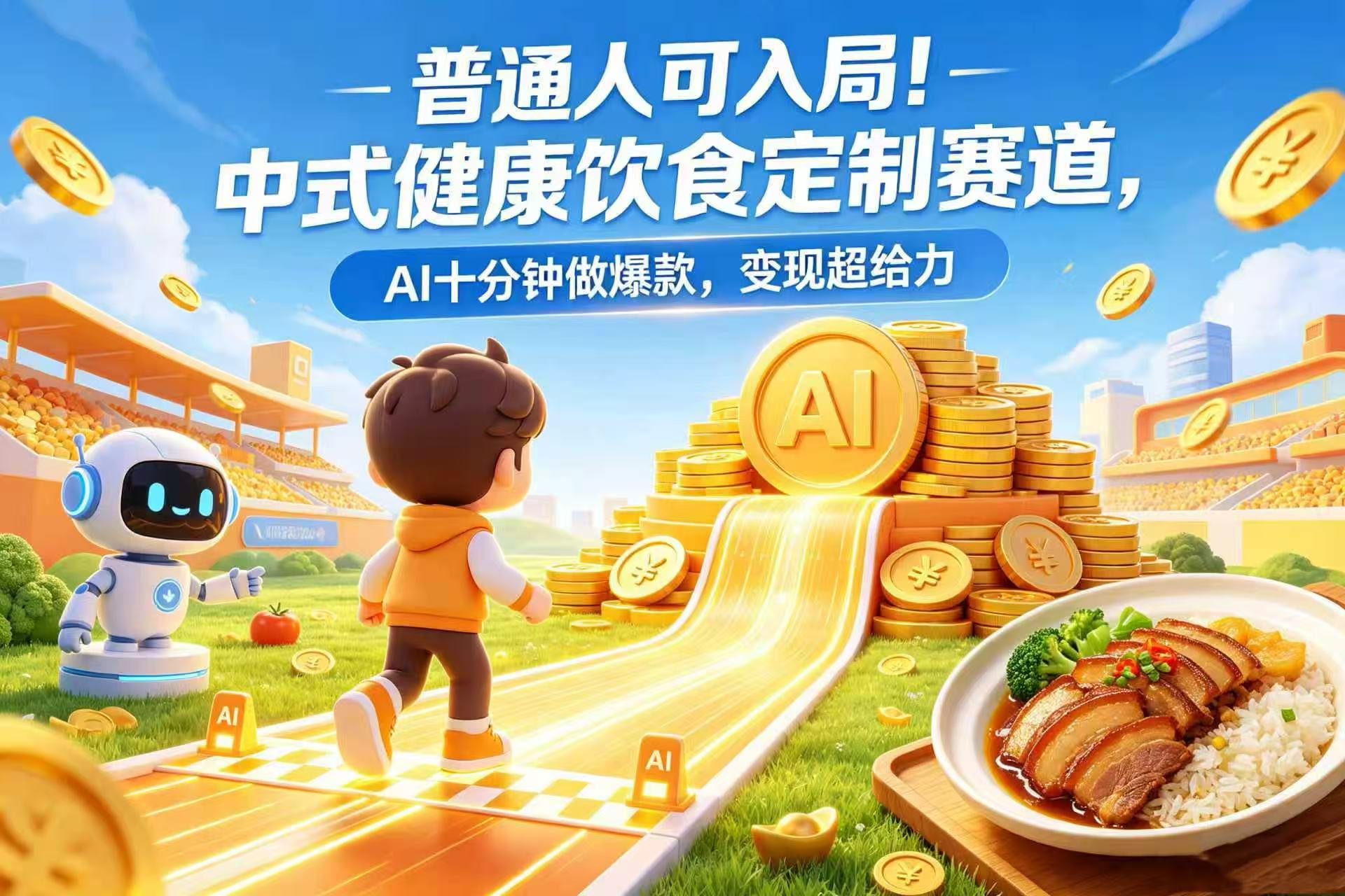普通人可入局！中式健康饮食定制赛道，AI 十分钟做爆款，变现超给力风钥吧-网创项目资源站-副业项目-创业项目-搞钱项目风钥吧